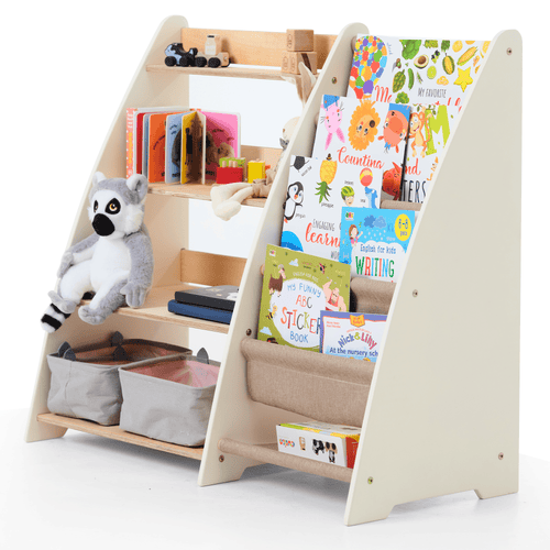 2in1 Montessori-Regal für Kleinkinder – Bücher & Spielzeug-0